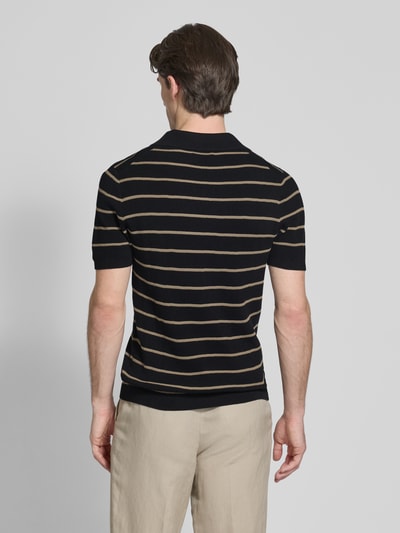 Christian Berg Men Poloshirt mit V-Ausschnitt Black 5