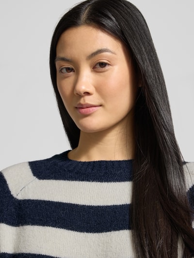 BOSS Regular Fit Strickpullover aus Alpaka-Mix Modell 'FEBISAN' Marine 3