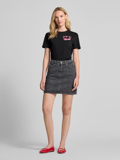 HUGO T-shirt met ronde hals, model 'Damacia' Zwart - 1