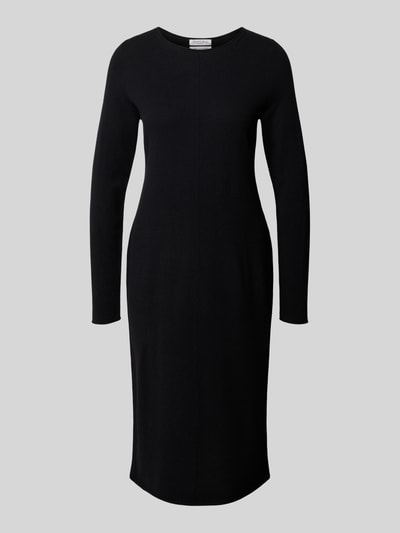 Produktfoto, Slim Fit jurk van kasjmier in tricotlook van Christian Berg Woman, knielengte, met lange mouwen, zwart, gladde structuur