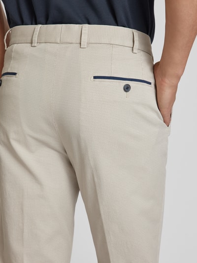 Hiltl Slim Fit Hose mit Bügelfalten Modell 'Teaker' Hellgrau 3