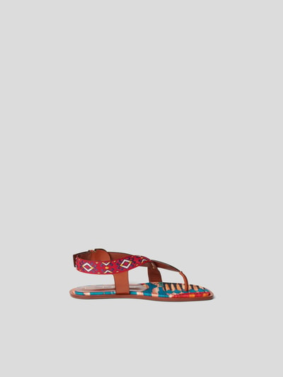 Etro Sandalen mit Allover-Muster Mittelbraun 5