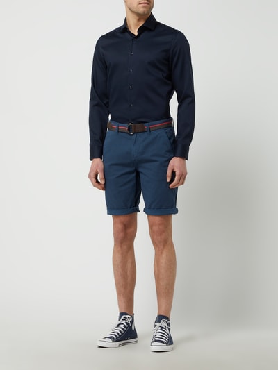 Lerros Regular Fit Chino-Shorts aus Baumwolle Modell 'Craig' Jeansblau 1