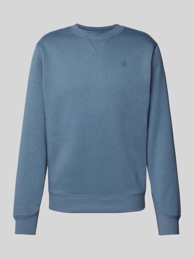 G-Star Raw Sweatshirt mit Label-Stitching Rauchblau 1