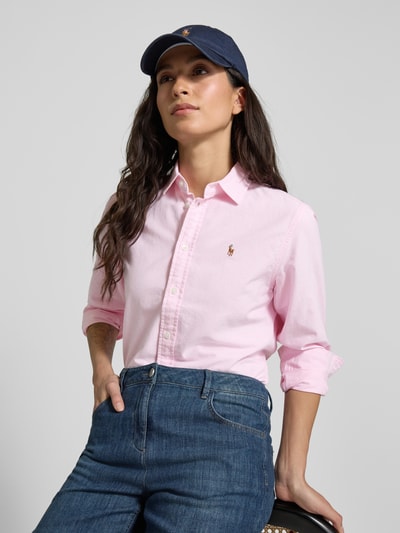 Polo Ralph Lauren Regular fit overhemdblouse met logostitching Felroze - 3