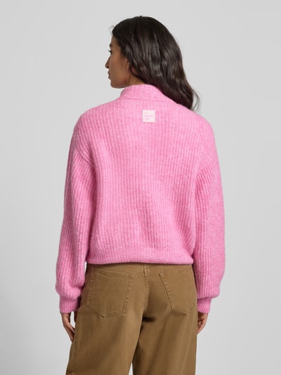 American Vintage Gebreid jack met alpaca en linnen Roze - 5