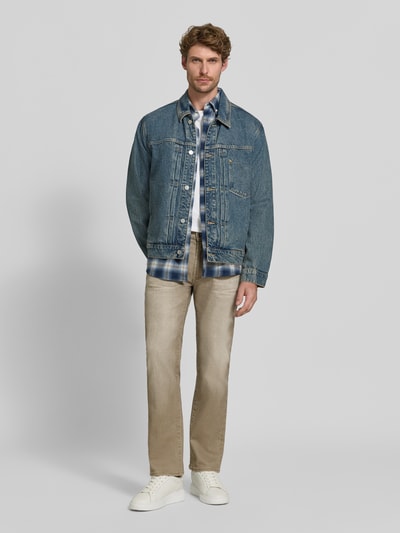 Brax Relaxed Fit Jeans aus Baumwoll-Mix Modell 'Clint' Beige 1