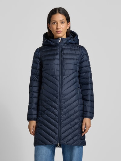 s.Oliver RED LABEL Płaszcz pikowany o kroju slim fit z odpinanym kapturem Granatowy 4