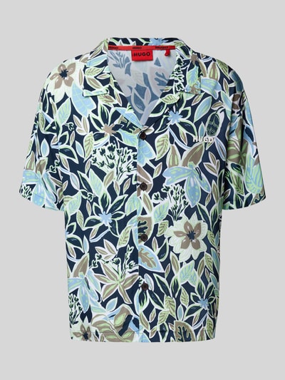 HUGO Relaxed Fit Freizeithemd mit 1/2-Arm Blau 2