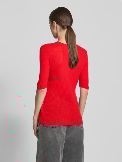 MOS MOSH Strickshirt mit Rundhalsausschnitt Modell 'BOUCH' Rot 5