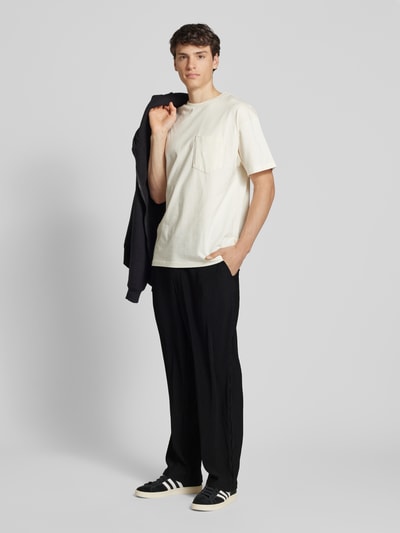 Jack & Jones Straight Leg Stoffhose mit Plisseefalten Modell 'KARL INTERLUDE' Black 1