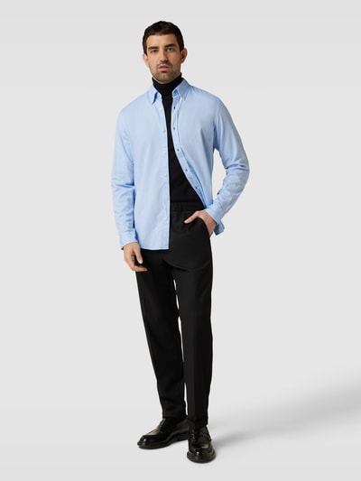 BOSS Orange Regular Fit Freizeithemd mit Button-Down-Kragen Modell 'Rickert' Hellblau 1