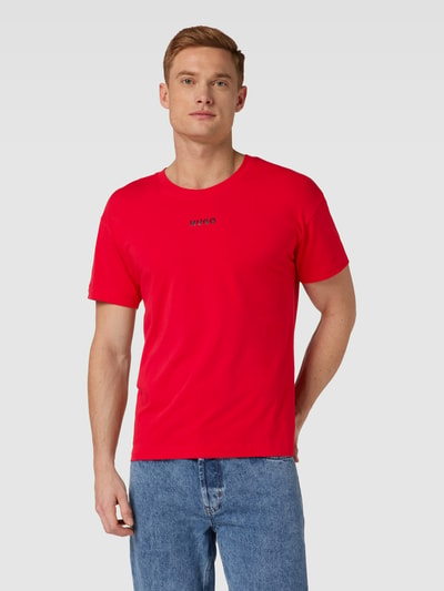 HUGO T-Shirt mit Logo-Print Rot 4