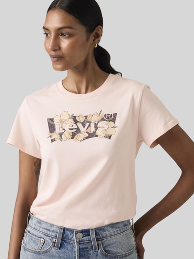 Levi's® Koszulka z nadrukiem logo, krój regular fit Różowy 1