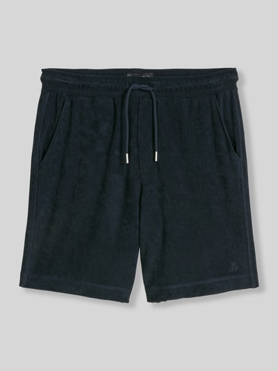 Marc O'Polo Regular Fit Sweatshorts aus reinem Baumwoll-Frottee Dunkelblau 2