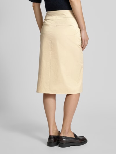 BOSS Knielange rok met elastische band, model 'Vansa' Beige - 5