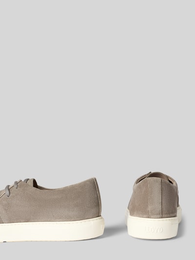 Produktfoto, Schnürschuhe aus Leder Modell 'METRO' von Lloyd, szare, zaokrąglone noski, gumowa podeszwa, wysokość obcasa 4 cm, wysokość cholewki 7 cm, szerokość w rozmiarze 44: 6 cm, matowa faktura