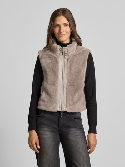 monari Kamizelka ze stójką Szarobrązowy 4