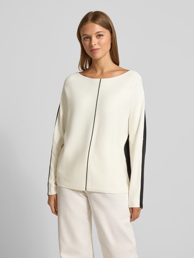 s.Oliver BLACK LABEL Regular Fit Pullover aus Viskose-MIx Offwhite 4