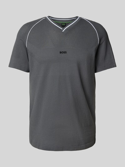 BOSS Green Regular Fit T-Shirt aus reiner Baumwoll Modell 'TEE RETRO TL' Dunkelgrau 2