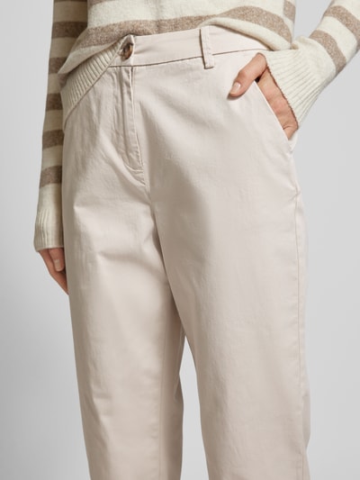 Vero Moda Tapered Leg Chino mit Knopf in Hornoptik Modell 'CHRISTY' Beige 3