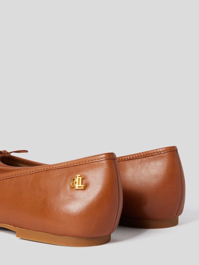 Lauren Ralph Lauren Ballerinas aus Leder Cognac 3