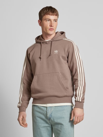 adidas Originals Hoodie mit Label-Stitching Dunkelbraun 4