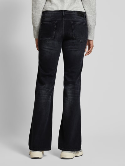 Cambio Flared jeans met riemlussen, model 'TESS' Antraciet gemêleerd - 5