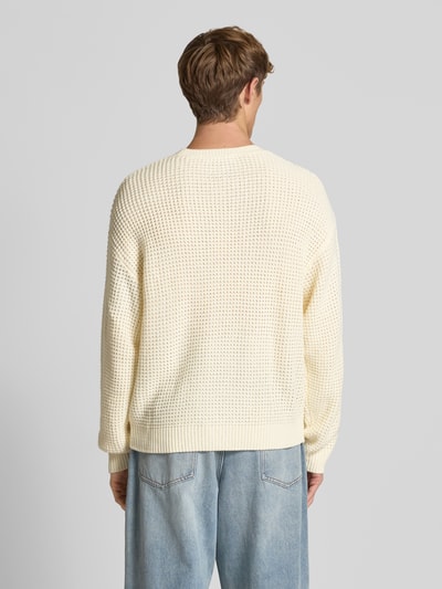 REVIEW Gebreide pullover met ronde hals Ecru - 5