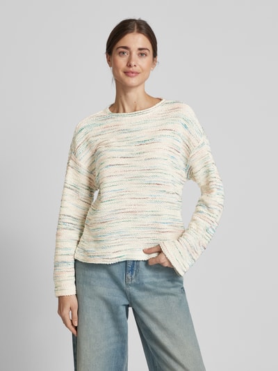 Jake*s Casual Strickpullover mit Rundhalsausschnitt Ecru 4