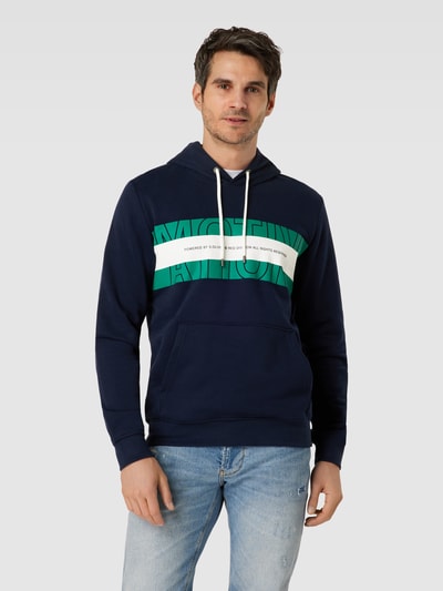 s.Oliver RED LABEL Hoodie met labelprint Donkerblauw - 4