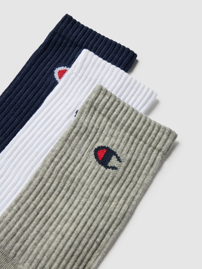 CHAMPION Sokken met labeldetail in een set van 3 paar, model 'Crew Socks' Marineblauw - 2