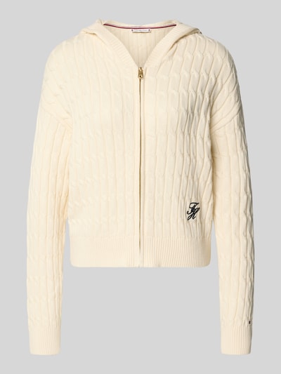 Tommy Hilfiger Comfort fit gebreid jack van puur katoen, model 'CALICO' Wit - 2