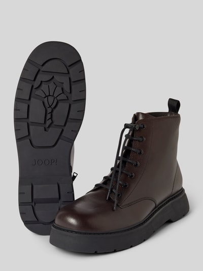 JOOP! SHOES Schnürstiefel mit strukturierter Sohle Dunkelbraun 4