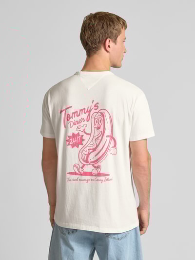 Tommy Jeans Regular fit T-shirt van puur katoen Offwhite - 4