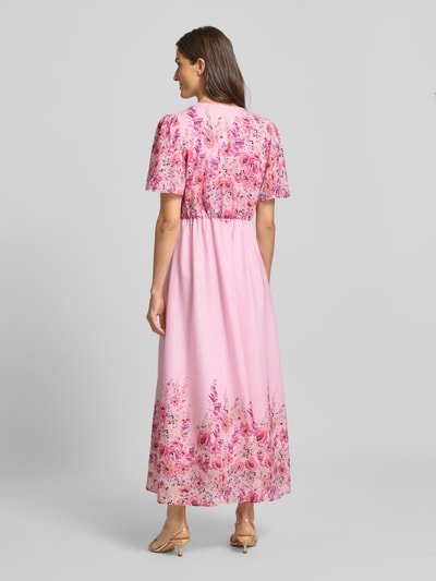 Neo Noir Maxikleid mit V-Ausschnitt Modell 'Serna' Rosa 5