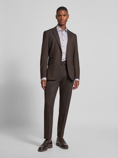 ETERNA Slim fit zakelijk overhemd met kentkraag Zand - 1