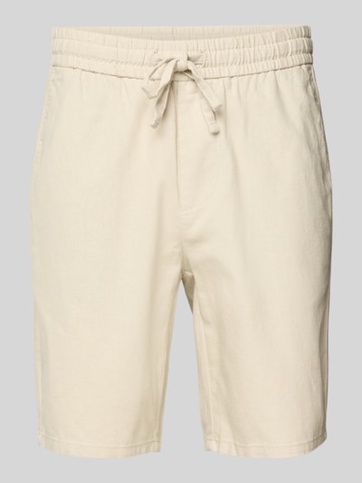 Only & Sons Shorts aus Baumwoll-Leinen-Mix Modell 'LINUS' Beige 2