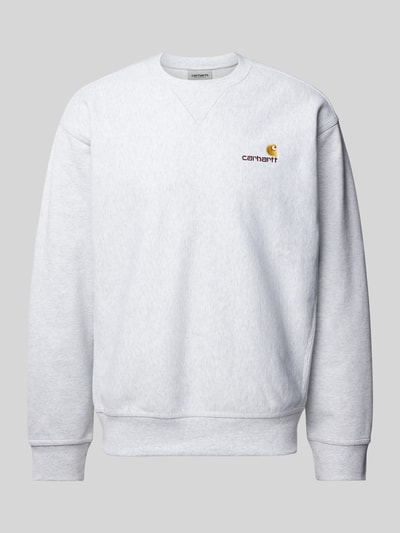 Carhartt Work In Progress Sweatshirt met labelstitching Offwhite gemêleerd - 2