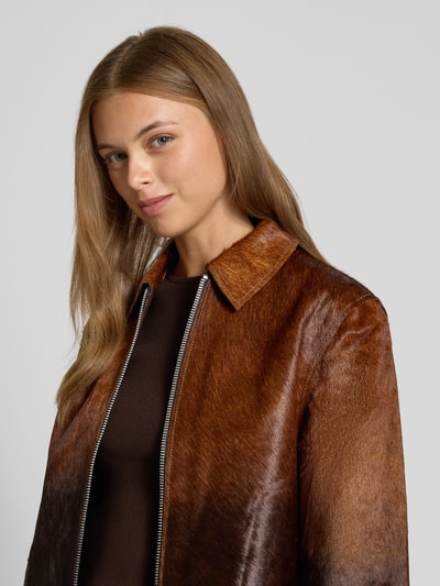 Samsøe Samsøe Jack met platte kraag, model 'SALYLO' Donkerbruin - 3