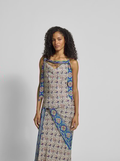 Rabanne Top mit Ketten-Detail Ecru 4