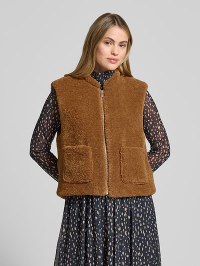 Smith and Soul Regular Fit Weste mit Pattentaschen Modell 'Teddy' Cognac 4