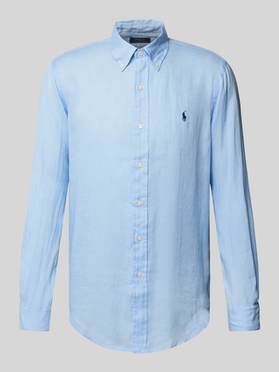 Polo Ralph Lauren Freizeithemd mit Label-Stitching Hellblau 2
