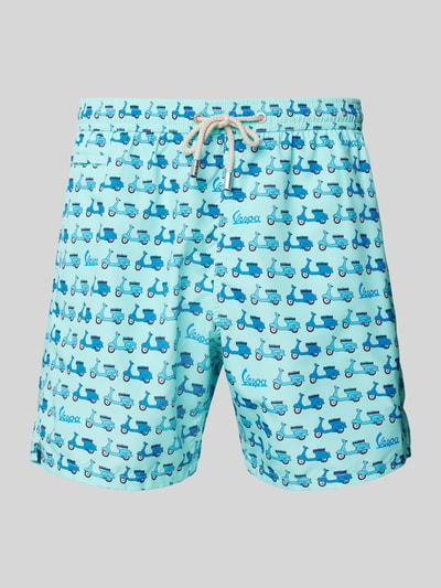 MC2 Saint Barth Regular Fit Badeshorts mit Leistentasche Blau 1