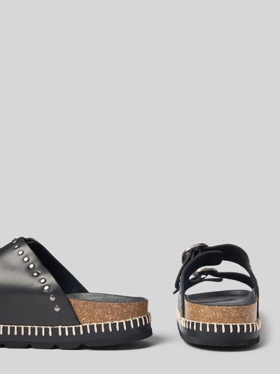 Verbenas Sandalen mit Dornschließe Modell 'GALATEA' Black 2