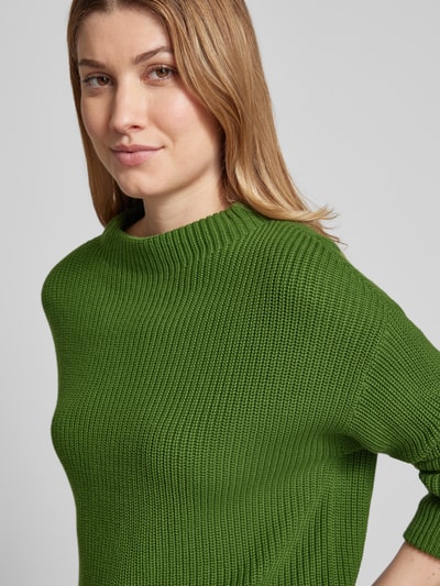 Jake*s Casual Strickpullover mit Schleifen-Detail Grass 3