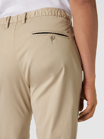 ALBERTO Regular fit stoffen broek met tunnelkoord, model 'JUMP' Zand - 3