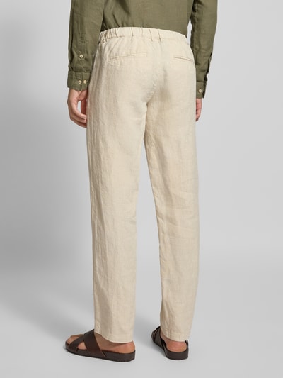 Casual Friday Regular Fit Leinenhose mit Gürtelschlaufen Modell 'Pandrup' Beige 5