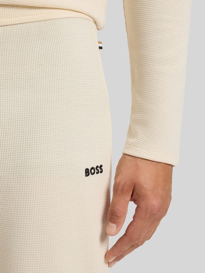 BOSS Regular Fit Sweatpants aus Baumwoll-Mix Offwhite 3