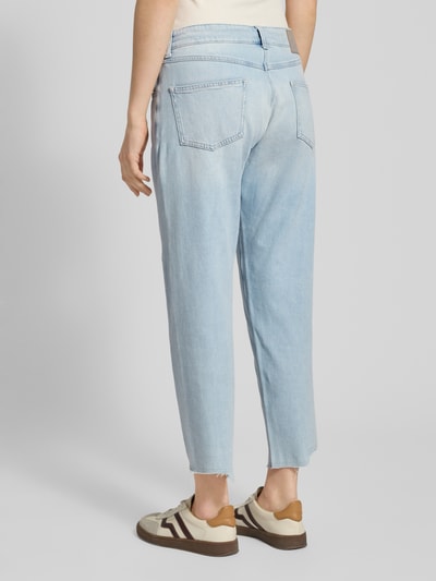 MAC Straight fit jeans met siernaden opzij, model 'Aleksa' Lichtblauw - 5